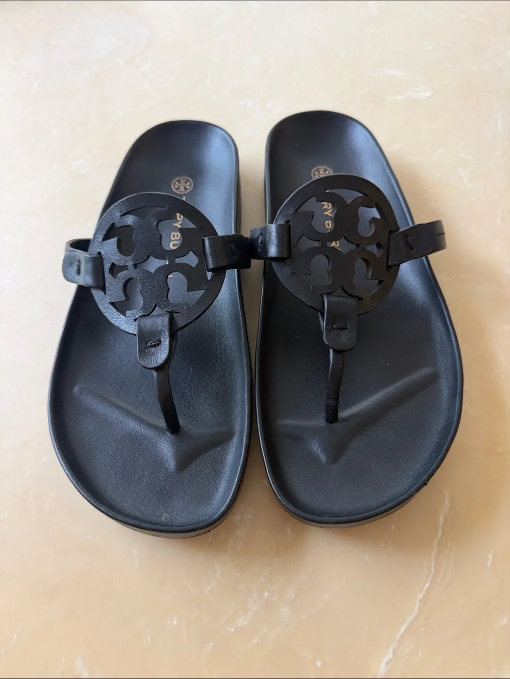 Tory Burch Black Miller Cloud Sandals